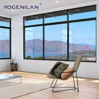 Fenêtre coulissante en aluminium Rogenilan sur mesure NFRC pour villa résidentielle, double vitrage à rupture de pont thermique