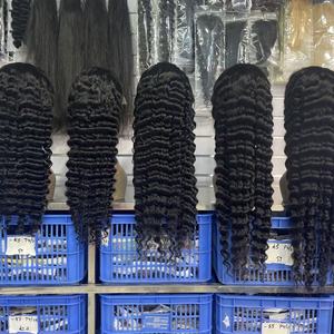 Pelucas de Cabello Humano Brasileño Virgen con Frente de Encaje HD, Proveedor de Pelucas de Cabello Humano con Frente de Encaje Transparente y Ondas Profundas - Product Image 6