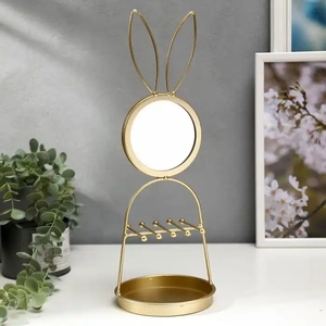 Creative Metal Desktop Makeup <strong>Mirror</strong> Home Decoration <strong>Dressing</strong> Desktop Vanity <strong>Mirror</strong> <strong>with</strong> Storage - Product Image 5