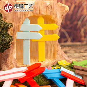 Panneaux de signalisation en bois Dp Craft, ornements miniatures pour paysages, piquets en pin peints, décoration de jardin - Product Image 2