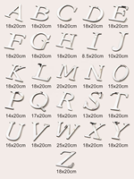 10cm/15cm/20cm 26 lettres anglaises DIY 3D Miroir Acrylique Écologique Art Déco Autocollants muraux Décoration murale moderne Art mural