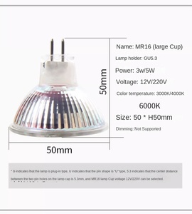 หลอดไฟ LED คอร์น 220V 6000K แสงเดย์ไลท์ G9 MR16 12V แบบเสียบพร้อมรีโมทคอนโทรล CRI 80 สำหรับติดเพดาน - Product Image 6
