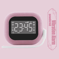 MJH TS-BC700F Modernes Digitales Vibrations-FM-Radio mit 2,75-Zoll-LCD-Display, Wiederaufladbar, für Schlafzimmer
