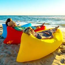 BR 200cm Étanche Paresseux Air Canapé Durable 210T Ripstop Polyester Top Vente Gonflable Sac <span class=keywords><strong>Hamac</strong></span> pour Plage Parc Camping - Product Image 3
