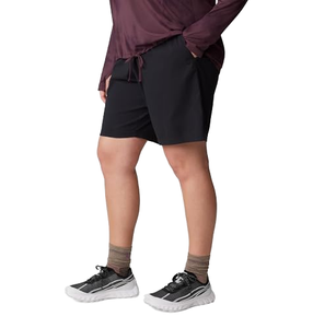 Shorts en tricot uni pour femme avec cordon de serrage à la taille, poches, respirants, coupe décontractée, taille mi-haute, style classique - Product Image 1
