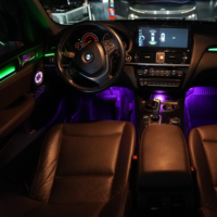 VENDAR Nouvelle lumière d'ambiance pour voiture avec contrôle mobile 12V, adaptable/mise à niveau pour X3/X4 2012-2017, garantie 1 an