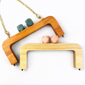 Deepeel BS243 20*8CM ahşap çanta çanta için elmas reçine kafa ahşap kolu ile çanta çerçevesi DIY el yapımı çanta aksesuarları - Product Image 4