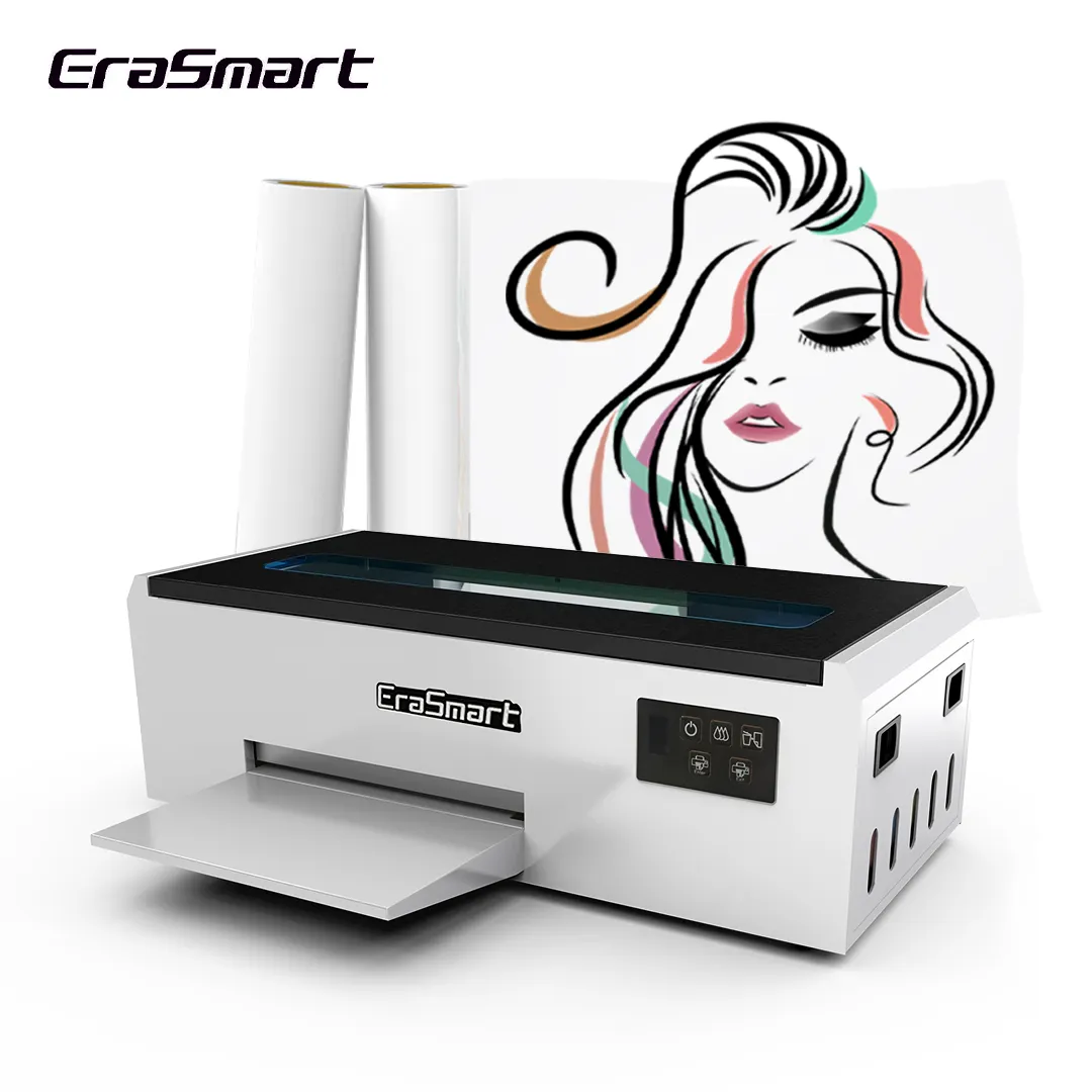 Erasmart L805 헤드 미니 잉크젯 프린터 필름 프린터에 직접 인쇄 A4 DTF 프린터 티셔츠 인쇄용 인쇄기