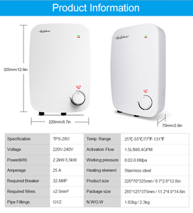 <span class=keywords><strong>Chauffe</strong></span>-<span class=keywords><strong>eau</strong></span> <span class=keywords><strong>thermodynamique</strong></span> électrique instantané mural 220V 5.5KW avec boîtier en plastique pour salon de coiffure - Product Image 5