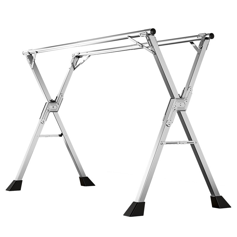 Balcony Outdoor Floor Stand Folding X-Type Stainless Steel