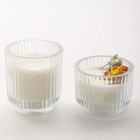 Bocaux et boîtes en verre de marque privée, pot de bougie d'aromathérapie en verre Transparent épais Vertical pour la fabrication de bougies