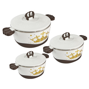 <span class=keywords><strong>Plat</strong></span> de service isotherme avec couvercle, 3 pièces, élégant, <span class=keywords><strong>pour</strong></span> garder les aliments au <span class=keywords><strong>chaud</strong></span> ou au frais, en acier inoxydable, le meilleur coffret cadeau <span class=keywords><strong>pour</strong></span> les mamans - Product Image 1