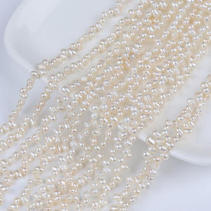 Promotion Vente en gros de perles de culture d'eau douce blanches de 3,5 à 4 mm, perles naturelles, perles en vrac pour la fabrication de colliers semi-finis, accessoires de bricolage - Product Image 4