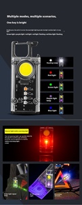 Đa chức năng năng lượng mặt trời bảng điều khiển Loại-C COB + LED Pocket Torch xách tay 8 chế độ sạc mini đèn Pin - Product Image 4