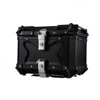 Top Case Moto Personnalisable avec LOGO, Nouveau Coffre Arrière Moto en Aluminium Argenté avec Doublure, Grand Coffre Moto à Vendre