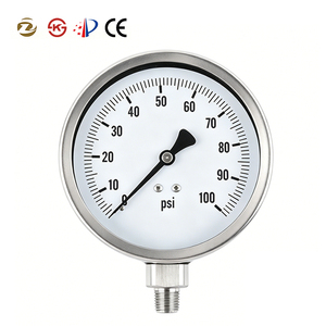 Manomètre <span class=keywords><strong>de</strong></span> <span class=keywords><strong>pression</strong></span> analogique à connexion axiale en acier inoxydable ZX-1-14 - Product Image 1
