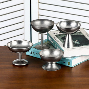 Copos de Sobremesa de Aço Inoxidável com Pé Reutilizáveis para Festas de Aniversário Iogurte Salada Fruta Pudim Gelato - Product Image 4