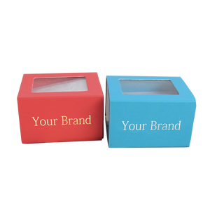 Cajas de pastelería de papel de grado alimenticio hechas a medida OEM ODM para galletas, pasteles, pasteles, ventana de PVC, laminación mate en relieve, revestimiento UV - Product Image 2