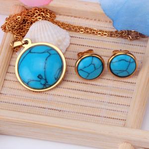 Collier en acier inoxydable avec saphir texturé, prix de gros, collection 2022, pour femme - Product Image 3