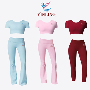 Nuovo Set di Abbigliamento Yoga <span class=keywords><strong>per</strong></span> Donne, Tuta Elastica <span class=keywords><strong>per</strong></span> <span class=keywords><strong>Palestra</strong></span> e Fitness all'Aperto, Comodo Body <span class=keywords><strong>per</strong></span> Yoga - Product Image 2