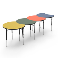 Design moderne K12 bureau d'école table d'étude d'étudiant hauteur réglable salle de classe activité salle de formation bureau en bois table de lune