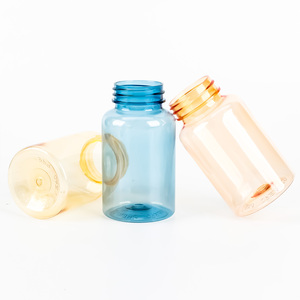 Flacon capsule transparent coloré en PET, emballage pharmaceutique en plastique PET pour produits de santé avec bouchon à vis - Product Image 6