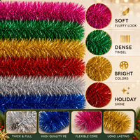 Guirlande de Noël colorée en PE épais, ruban métallique pour arbre, porte, fenêtre, fête, décoration de vacances, fournisseur en gros