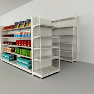 رف عرض خفيف الوزن أحادي الطبقة بلون أسود غير لامع لرفوف السوبر ماركت - رف معدني صلب مزدوج الجوانب خفيف الوزن - Product Image 3