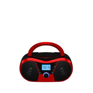 เครื่องเล่นซีดีแบบพกพาสำหรับโรงงาน พร้อมบลูทูธ 5.1 วิทยุ AM FM ลำโพงสเตอริโอคู่ ดีไซน์หูหิ้ว ป้องกันการสะดุดของแผ่นซีดี รองรับ USB AUX ใช้ไฟ AC DC - Product Image 5