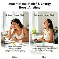 Stick nasal naturel Anthrive Private Label avec eucalyptus, menthe poivrée et menthol pour une respiration facile et rafraîchissante, utilisation portable