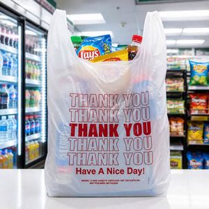 Sacs de courses en plastique multi-usages pour usage commercial, conception robuste, production personnalisée pour les clients en gros - Product Image 4