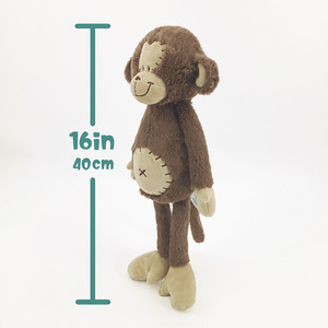 Peluche singe à longues jambes, animal en peluche doux, ventre patchwork, adorable poupée réconfortante pour bébé, tout-petit, cadeau surprise d'anniversaire - Product Image 3