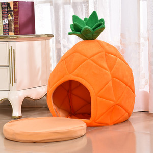 Gran oferta, bonito patrón sólido en forma de piña, personalizado, <span class=keywords><strong>plegable</strong></span>, transpirable, interior/exterior, cama <span class=keywords><strong>para</strong></span> mascotas, <span class=keywords><strong>casa</strong></span> <span class=keywords><strong>para</strong></span> gatos y perros - Product Image 2