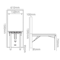 Quincaillerie Fonctionnelle pour Cadre de Table d'Ordinateur/Salle à Manger Pliante Murale Multifonctionnelle, Simplicité, Économisant de l'Espace, à Monter Soi-Même pour la Maison