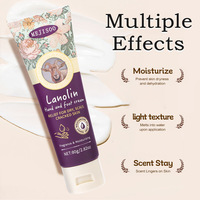 Crème pour les mains à l'huile de mouton, crème pour les mains à la vitamine E, hydratante, à absorption rapide, peau sèche, hiver, anti-fissures, travaux ménagers, mains rugueuses
