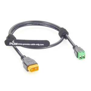 Amass XT60 mannelijke naar schroefklemmenblok 5.0mm pitch kabel 18AWG hoogstroom stroomkabel voor UAV LED robotica batterijsysteem - Product Image 4