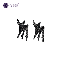 Nouveau motif de patch personnalisé avec strass en verre à transfert thermocollant pour la décoration de t-shirts