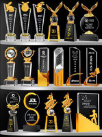 Trophées personnalisés en cristal pour la compétition sportive de football, basketball, soccer, récompenses commémoratives, coupes de récompense
