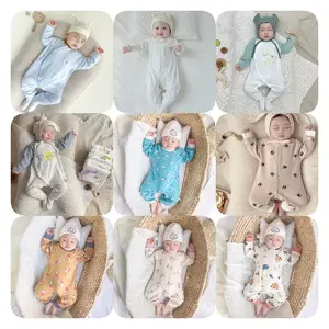 Wholesale thick flannel baby jumpers for children and animals, overall warm winter long sleeved men and women's jumpers