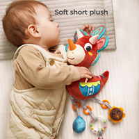 Jouets à suspendre pour bébés Tumama, ensemble de jouets sensoriels en peluche dinosaure avec miroir, hochets, jouets mobiles pour siège auto pour bébé