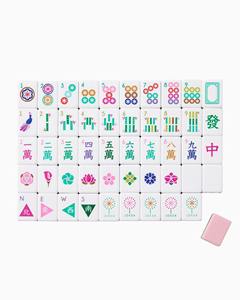 Juego de Fichas de Mahjong Americanas de Acrílico Rosa Bebé de Lujo Personalizado, Tablero de Mahjong Eléctrico Plegable Portátil Moderno - Product Image 2