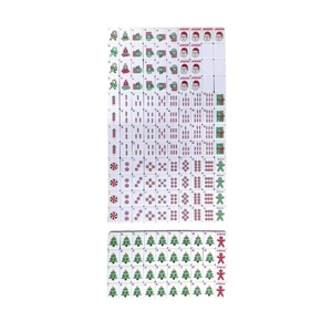 Tuiles de Mahjong de Noël en Acrylique Motif Bonhomme en Pain d'Épices 30x23x13mm, 160 Pièces, Ensemble Cadeau de Noël avec Père Noël et Sapin - Product Image 6