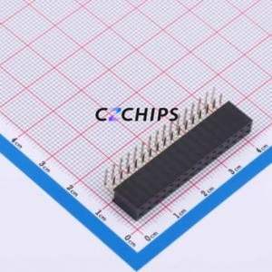 XDM254-2-16-W-8.5-G0 Pin Socket Bent Lead Through Hole,P=2.54mm Connector 2x16P 2.54mm Square Hole Right Angle Insert - Product Image 1