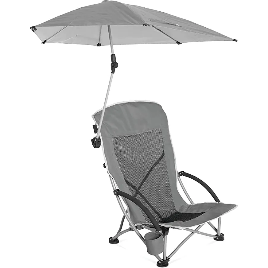 APZA29卸売屋外人気スポーツ-ブレラキャンプポータブル椅子UPF50調節可能な傘付きビーチチェア