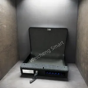 Biometric Gun Safes With Quick Access Digital Keypad Fingerprint Recognition Auto-Lid Open Safety Handgun Lock Box