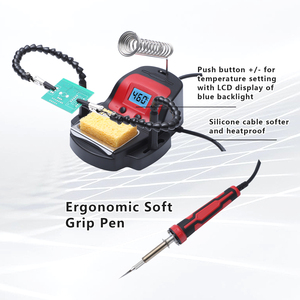 110V 240V 40 Wát tốt nhất đốt gỗ công cụ thiết lập chuyên nghiệp pyrography 1500 ° F gỗ đốt bút trạm Kit với sự giúp đỡ tay - Product Image 4