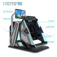 Simulateur de vol VR 360 de montagnes russes de parc d'attractions de HEROVR deux sièges
