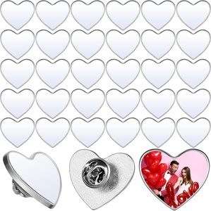 Spille a Forma di Cuore per Sublimazione, Regalo per la Festa della Mamma con Inserti in Alluminio - Product Image 1