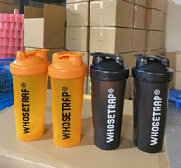 Bouteille de shaker protéiné écologique sans BPA de 600 ml avec ouverture directe pour la salle de sport et les voyages, idéale pour le sport et le fitness