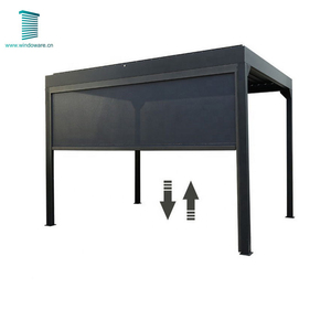 Persiana enrollable eléctrica para exteriores, parasol opaco para patio, con cremallera, a prueba de viento - Product Image 6